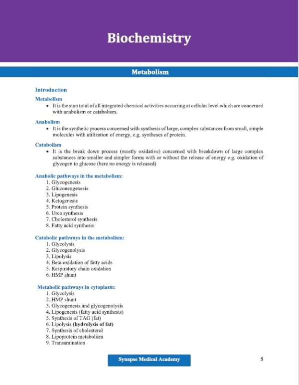 Synapse Premium Basic Lecture Sheet (FCPS P-1/Residency/Diploma) - Image 2